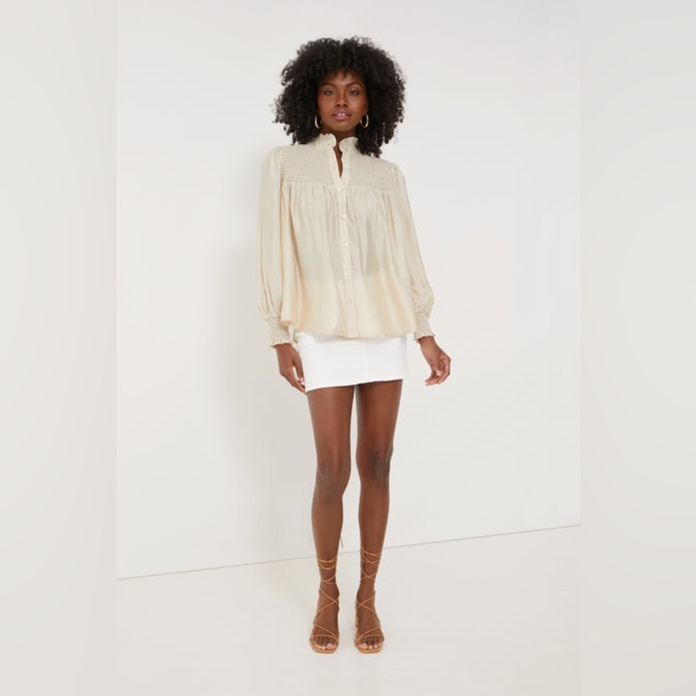 Tuckernuck-POMANDER PLACE Jaia Smocked Blouse XS